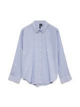 Brunnera Blue Emb hibiscus snow white Bluse fra Vero Moda - 10324629