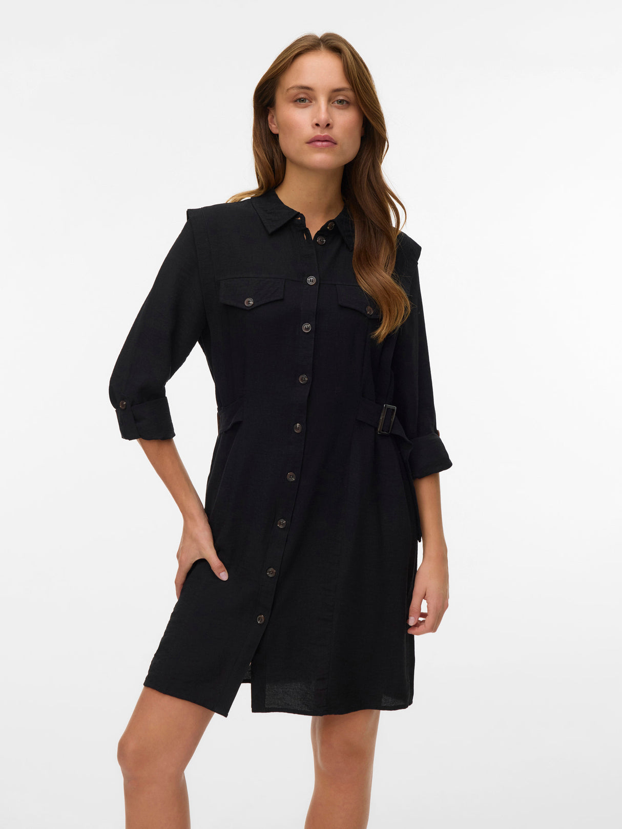Black HORN BUTTONS Kjole fra Vero Moda - 10334809