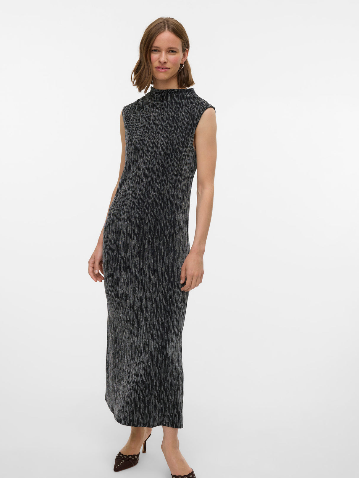 Black Silver lurex Kjole fra Vero Moda - 10336100