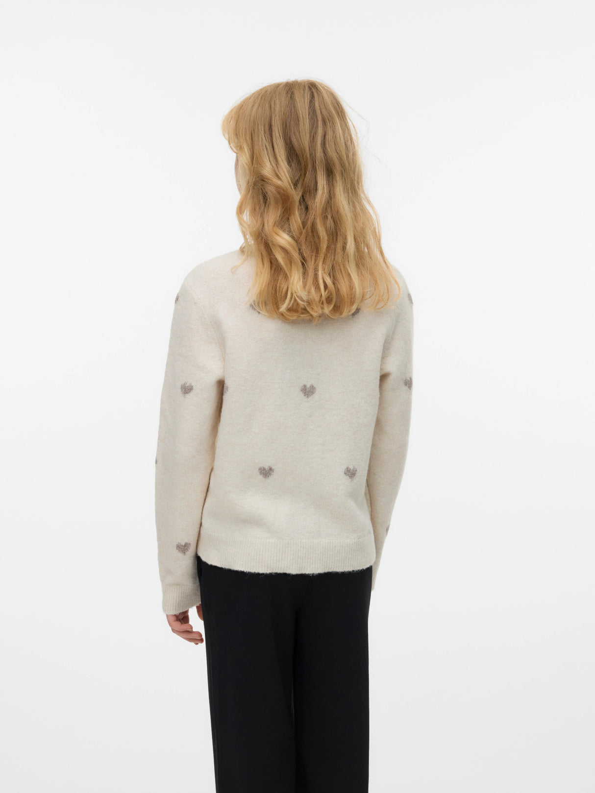 Birch W. MOON ROCK HEARTS Striktrøje fra Vero Moda - 10337561