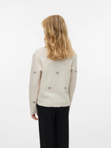Birch W. MOON ROCK HEARTS Striktrøje fra Vero Moda - 10337561