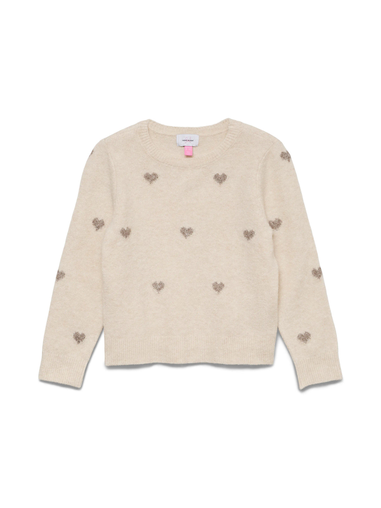 Birch W. MOON ROCK HEARTS Striktrøje fra Vero Moda - 10337561