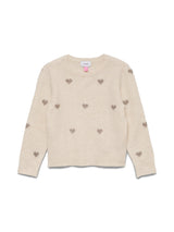 Birch W. MOON ROCK HEARTS Striktrøje fra Vero Moda - 10337561