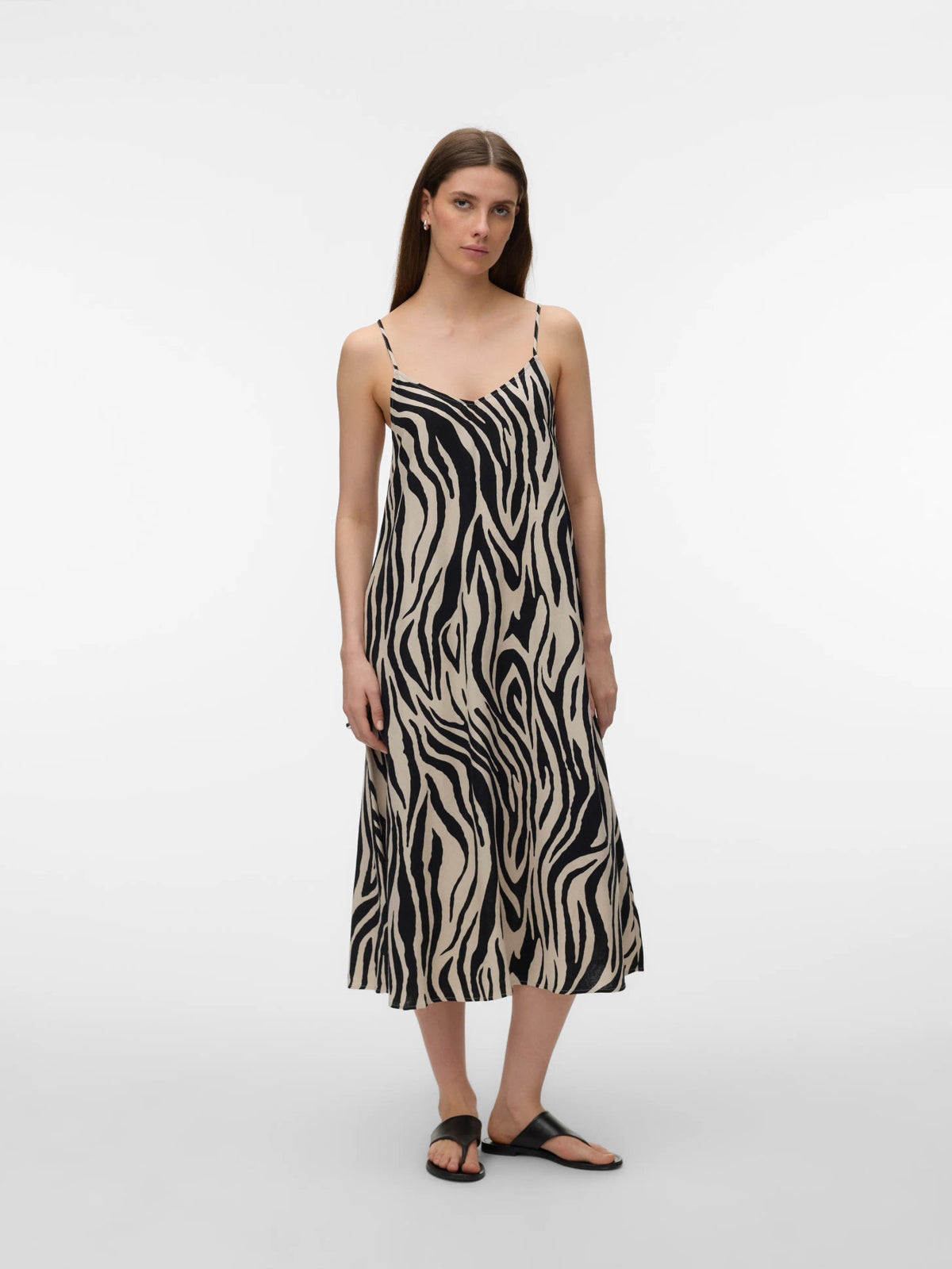 Silver Lining Sina Zebra Black Kjole fra Vero Moda - 10340519