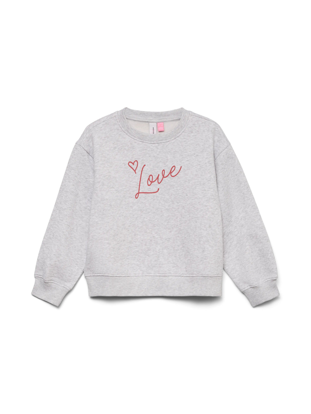 Vero Moda Light Grey Melange LOVE Sweatshirt - 10340549