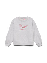 Vero Moda Light Grey Melange LOVE Sweatshirt - 10340549