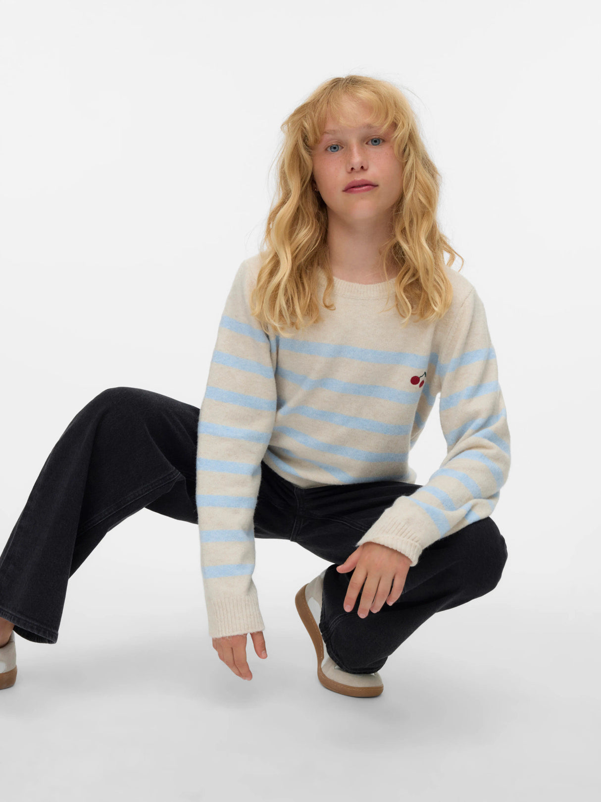 Vero Moda Birch cashmere stribe striktrøje - 10340805