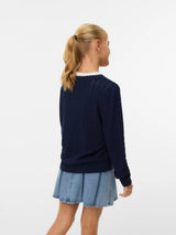 Navy Blazer Cardigan,Striktrøje fra Vero Moda - 10340835