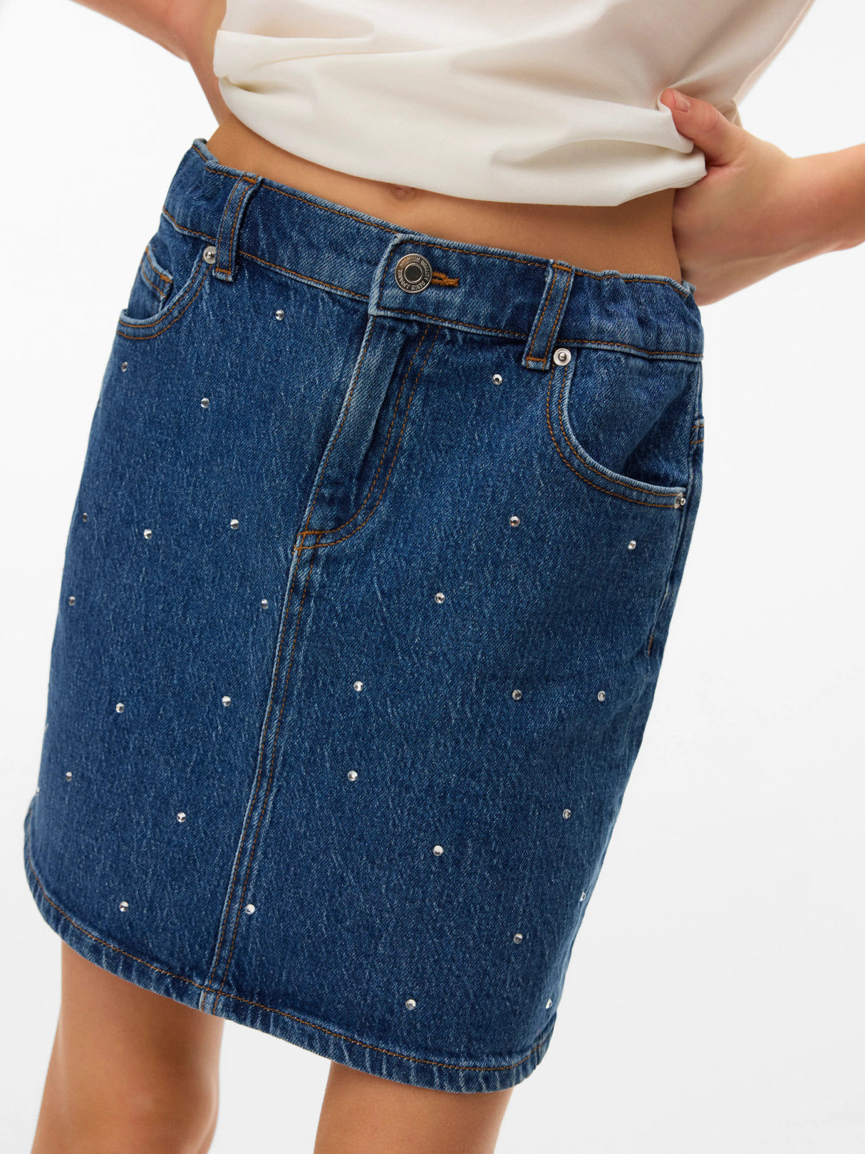 Medium Blue Denim Nederdel fra Vero Moda - 10344708