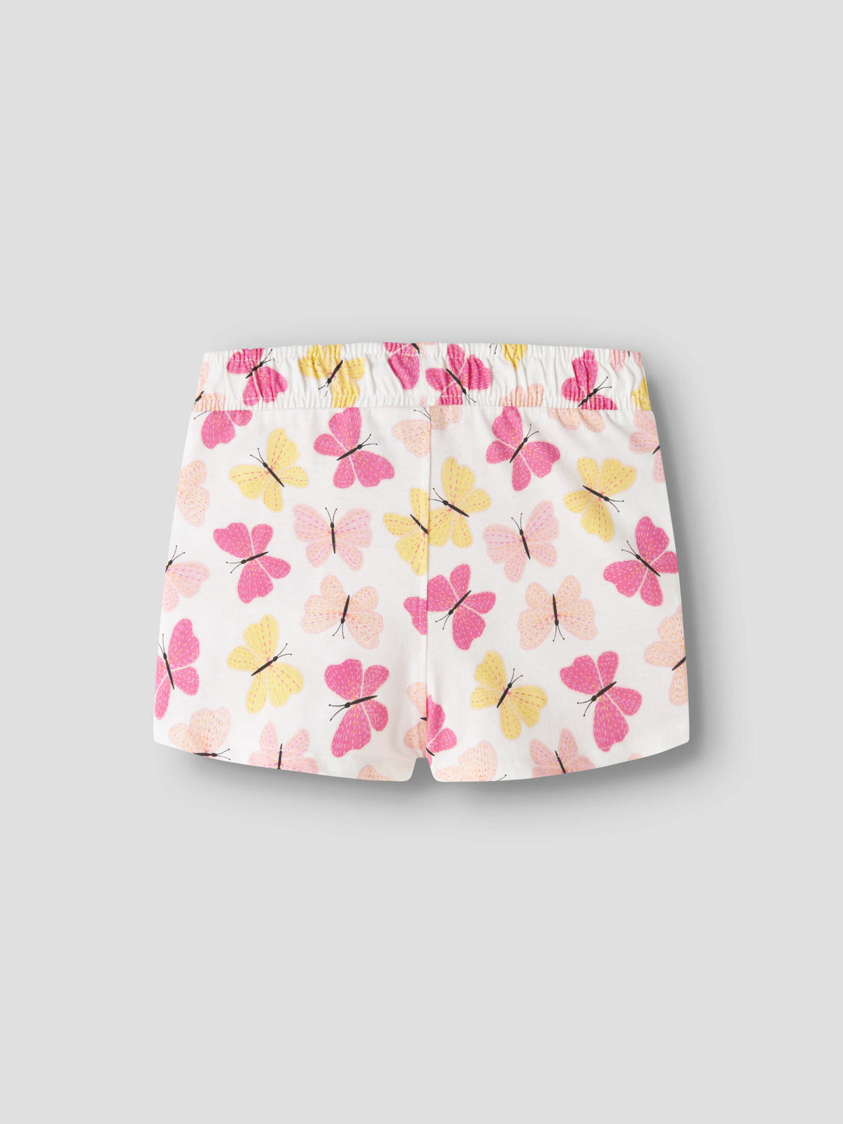 Bright White Pink Butterfly Shorts fra Name it - 13215112