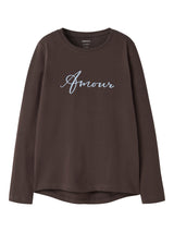Seal Brown Amour Bluse fra Name it - 13224952
