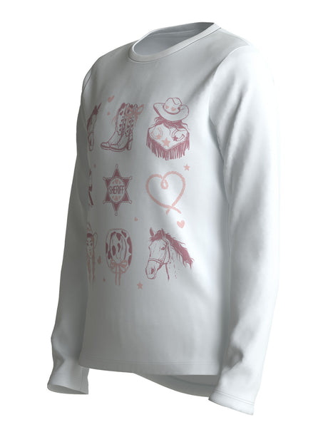 Bright White Western Bluse fra Name it - 13224952