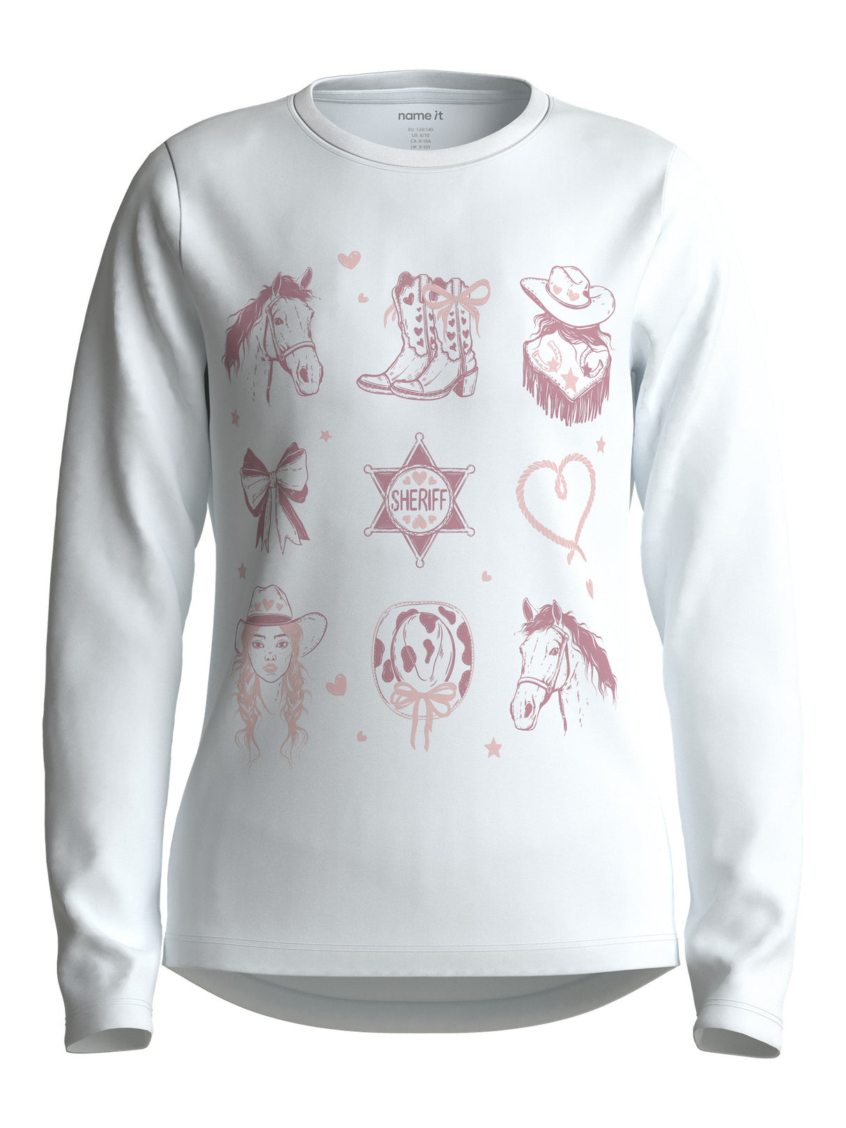 Bright White Western Bluse fra Name it - 13224952