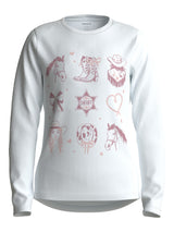 Bright White Western Bluse fra Name it - 13224952