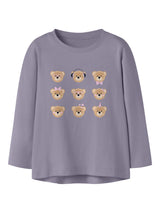 Lavender Gray 3 Teddy Bears Bluser fra Name it - 13224957
