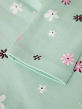 Name it Gossamer Green Flowers Leggings - 13225099