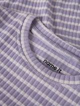 Lavender Gray Lilac Marble Stripe Bluser fra Name it - 13225472
