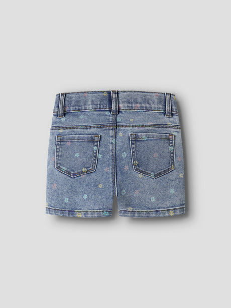 Name it Medium Blue Denim FLOWER Shorts - 13227372