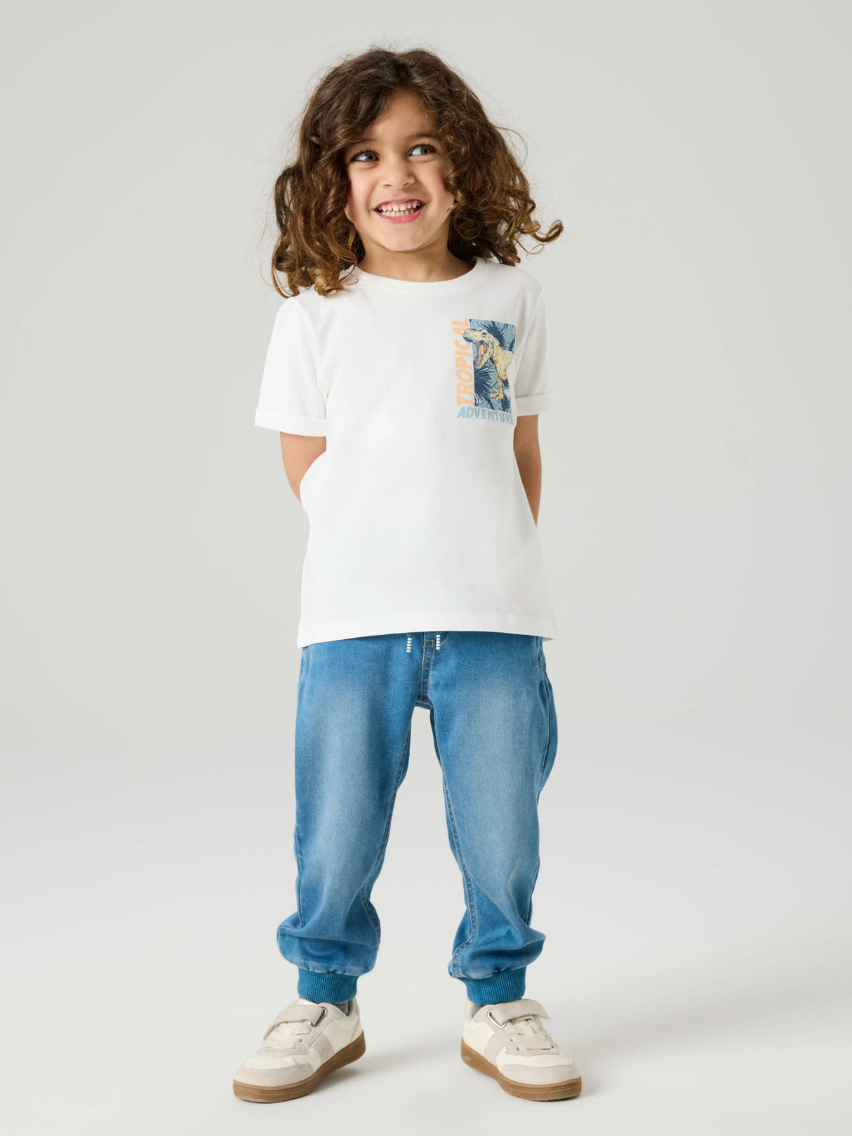Bright White Tropical Bluse fra Name it - 13227488