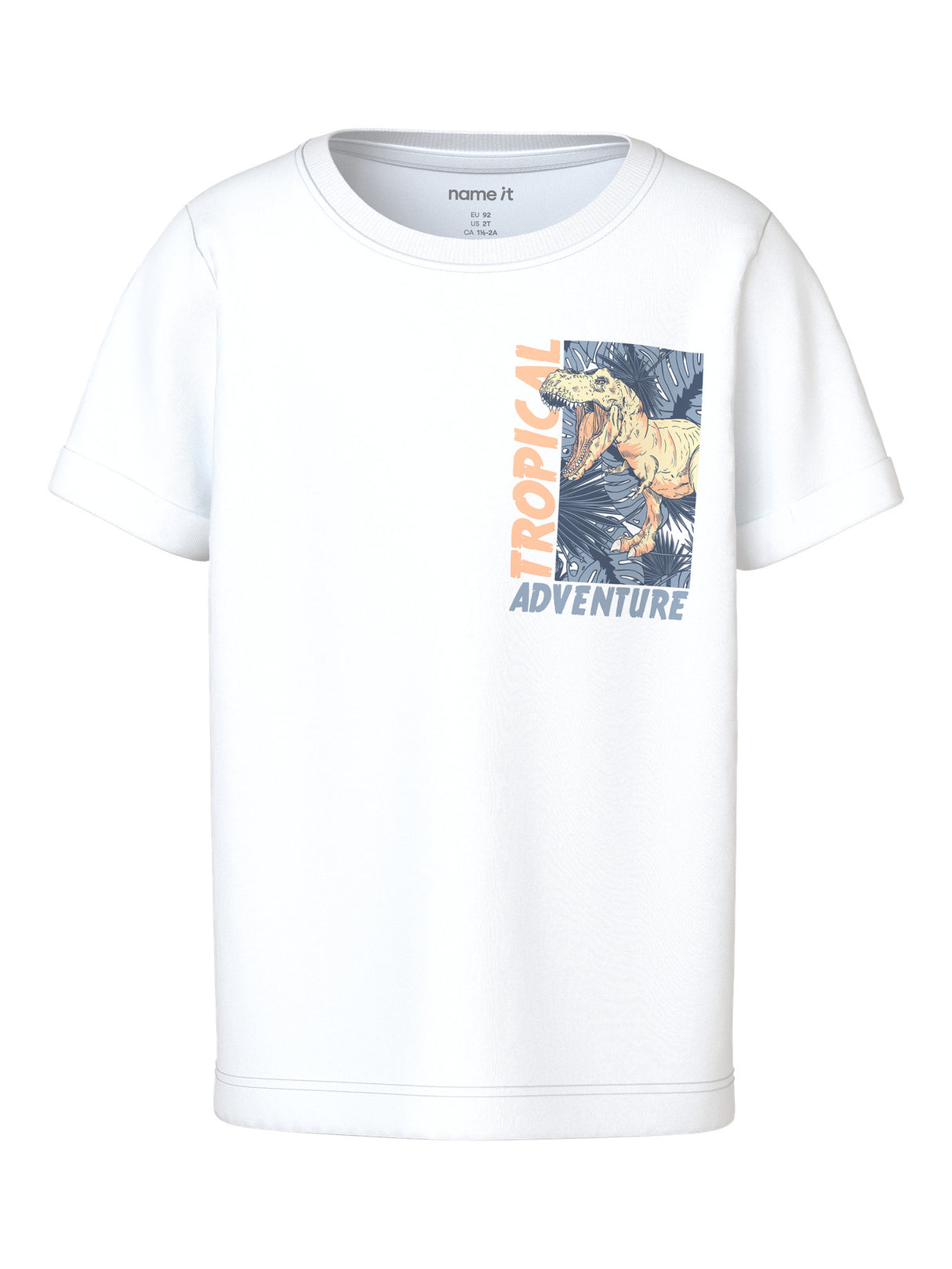 Bright White Tropical Bluse fra Name it - 13227488