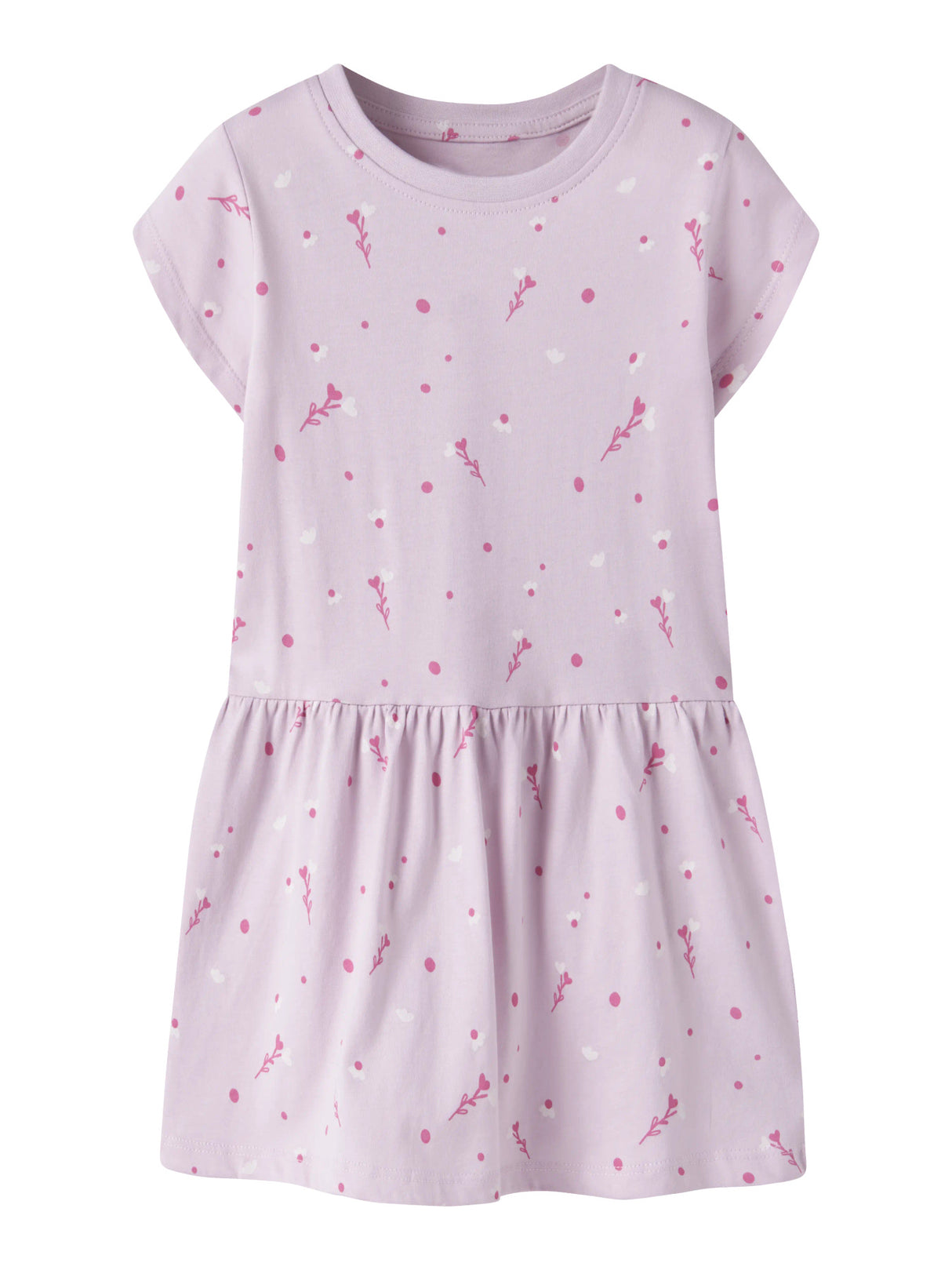 Name it Lavender Fog White Florals Short dress - 13228156