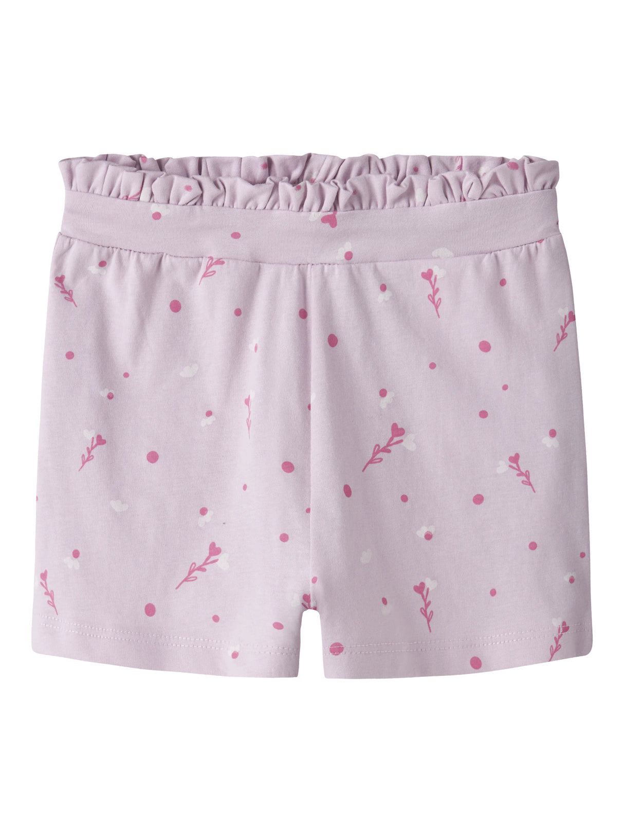Name it Lavender Fog White Florals Shorts - 13228158