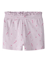 Name it Lavender Fog White Florals Shorts - 13228158