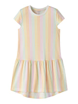 Bright White Cool Stripe Kjole fra Name it - 13228209