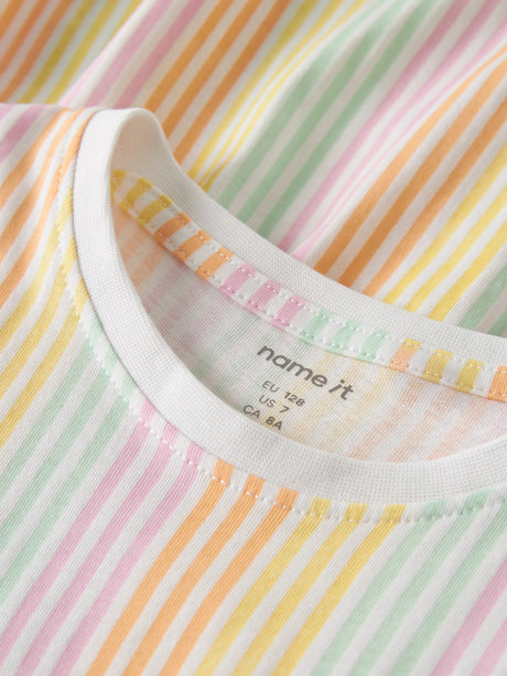 Bright White Cool Stripe Kjole fra Name it - 13228209