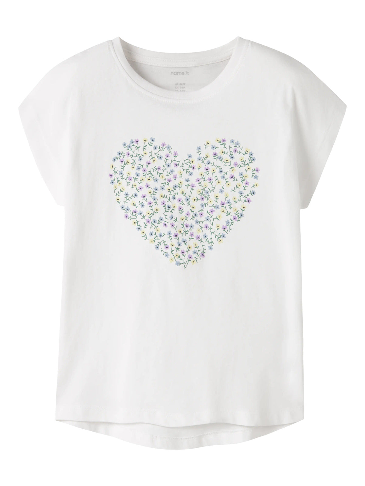 Bright White Flower Heart Bluse fra Name it - 13228210