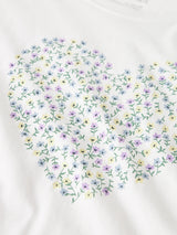 Bright White Flower Heart Bluse fra Name it - 13228210