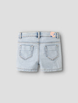 Light Blue Bleached Denim Shorts fra Name it - 13229338