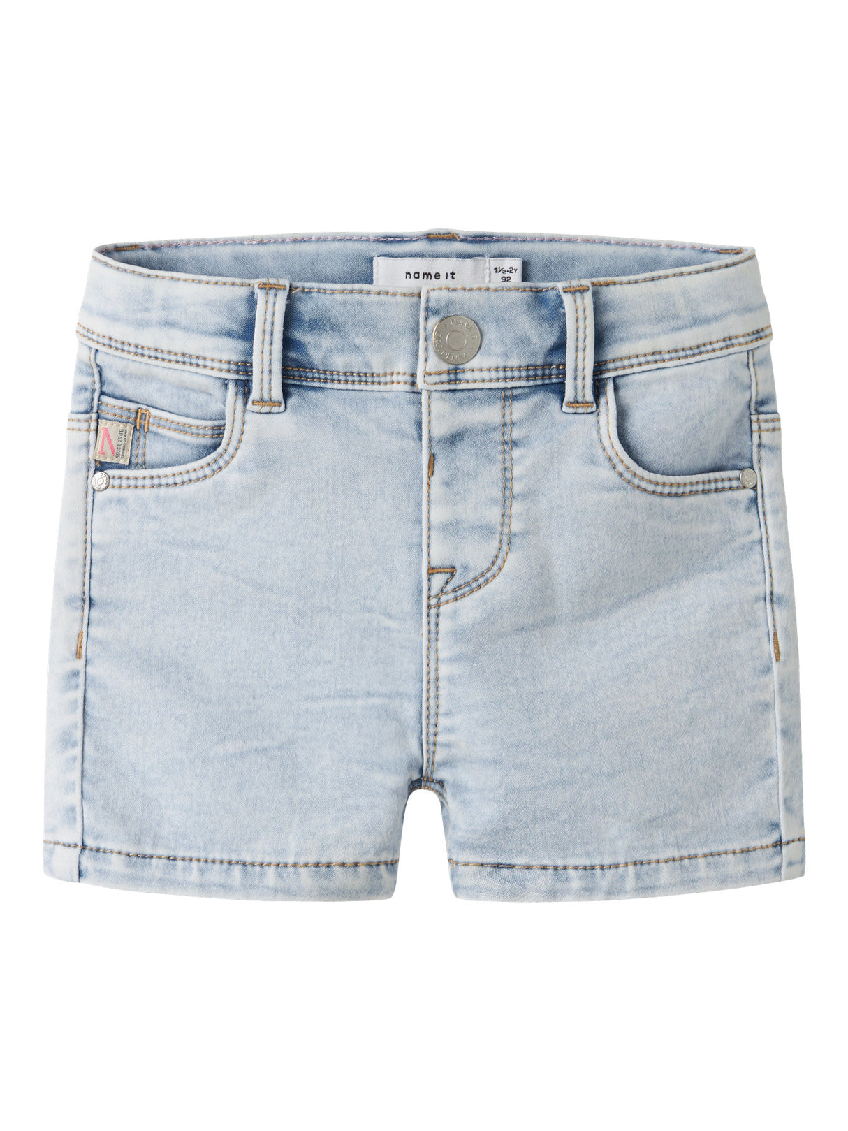Light Blue Bleached Denim Shorts fra Name it - 13229338