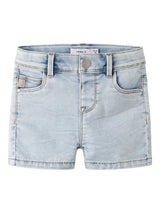 Light Blue Bleached Denim Shorts fra Name it - 13229338