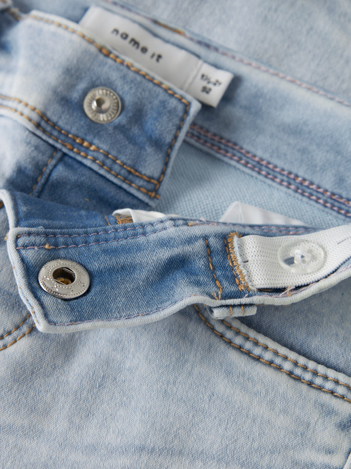 Light Blue Bleached Denim Shorts fra Name it - 13229338