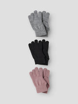 Name it Black GREY WOODROSE Gloves - 13233646