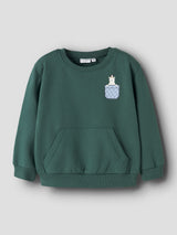 Name it Bistro Green Pocket Bear Sweatshirt - 13234314