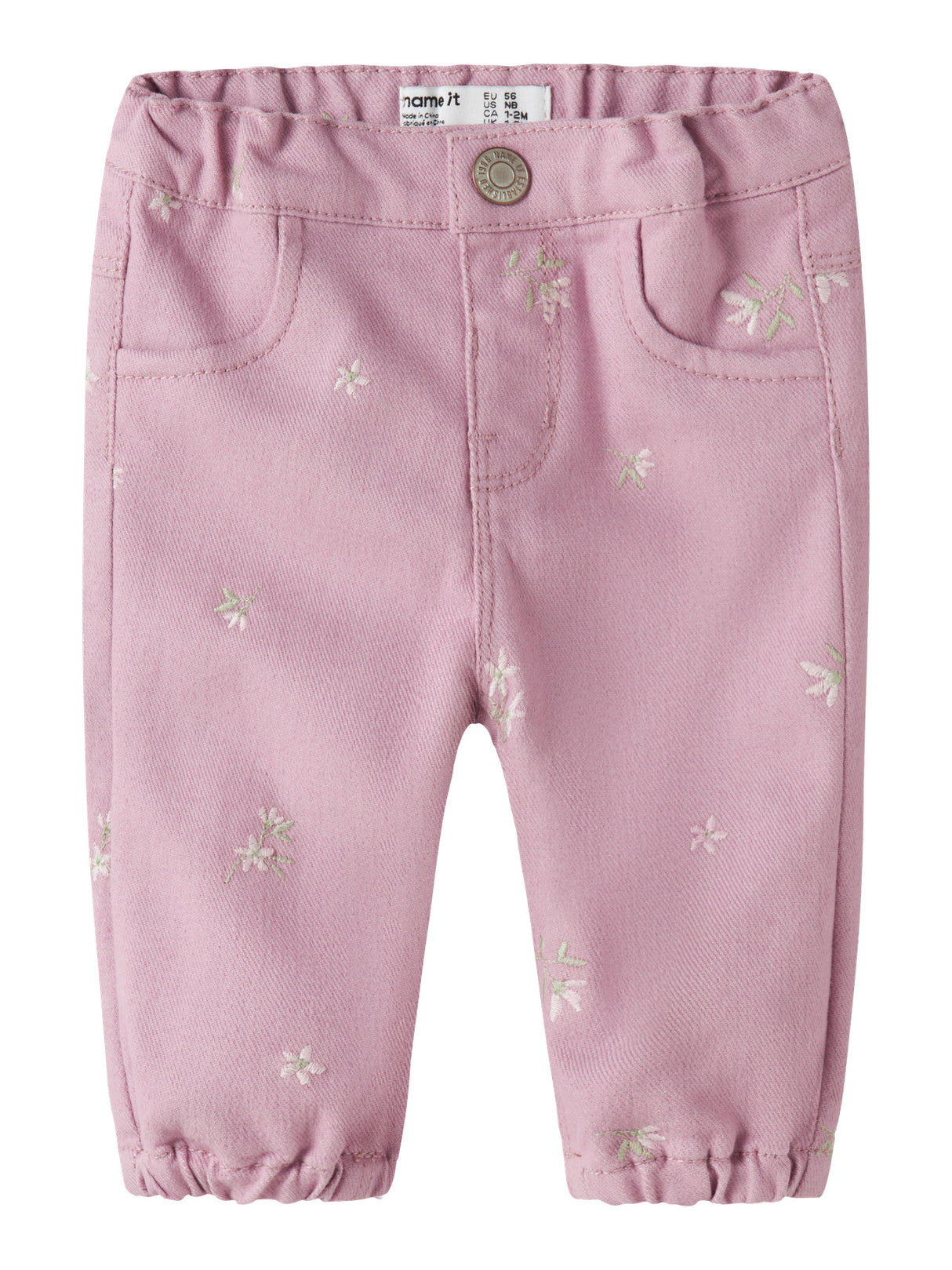Dawn Pink FLOWER EMB Bukser fra Name it - 13237411