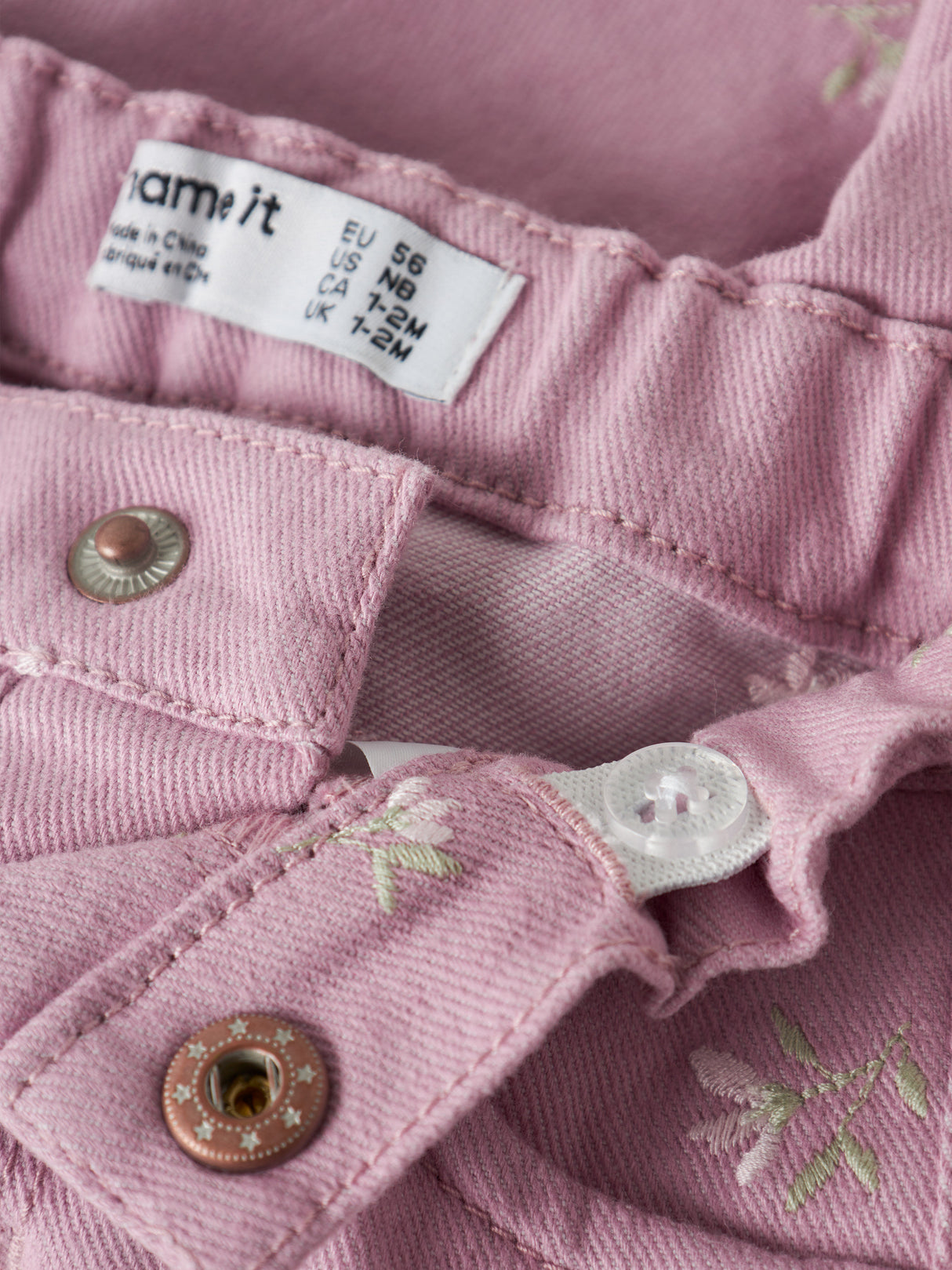 Dawn Pink FLOWER EMB Bukser fra Name it - 13237411