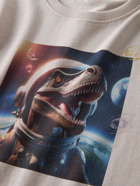 Chateau gray/gray space dino Name it - Langærmet T-shirt - 13238400
