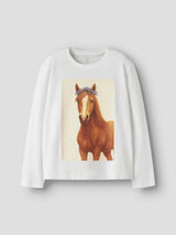 Bright White Horse Bluse fra Name it - 13238404