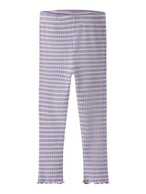 Lavender Gray Lilac Marble Stripe Leggings fra Name it - 13238446