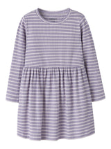Lavender Gray Lilac Marble Stripe Kjole fra Name it - 13238448