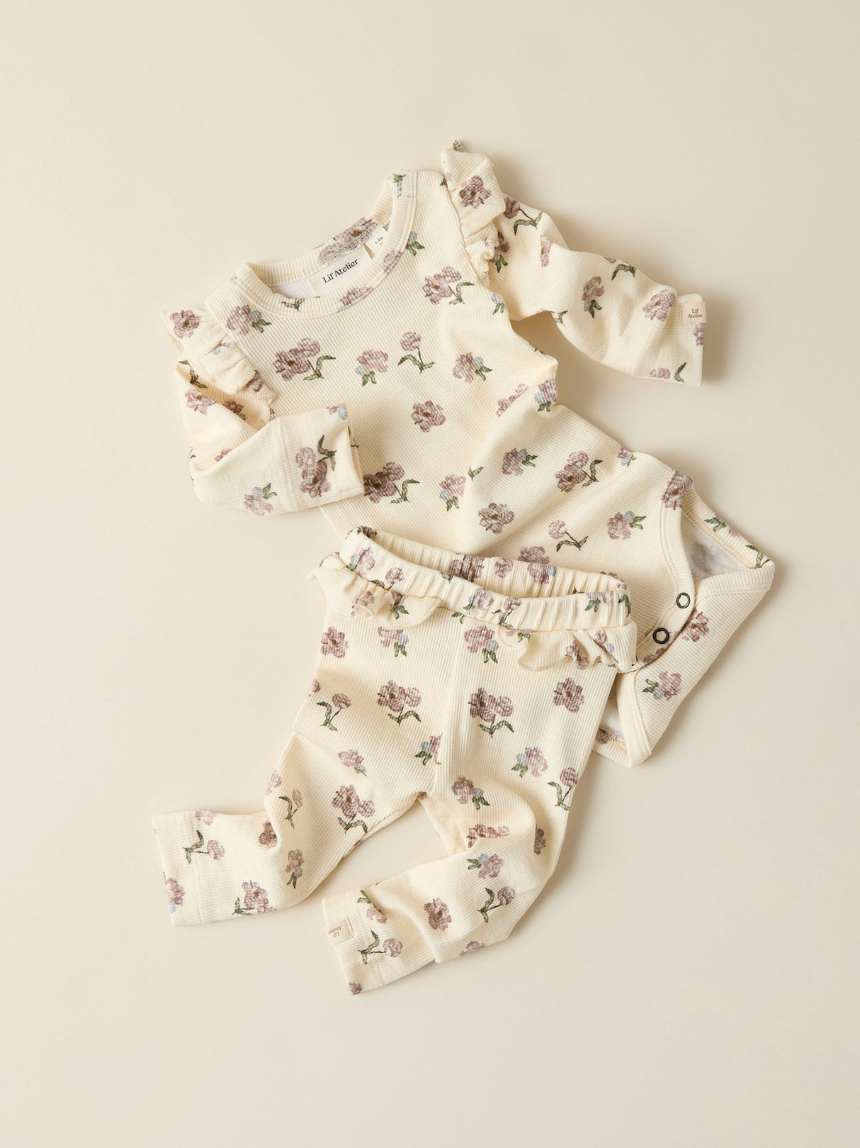 Lil'Atelier Turtledove PEONY Leggings - 13239254