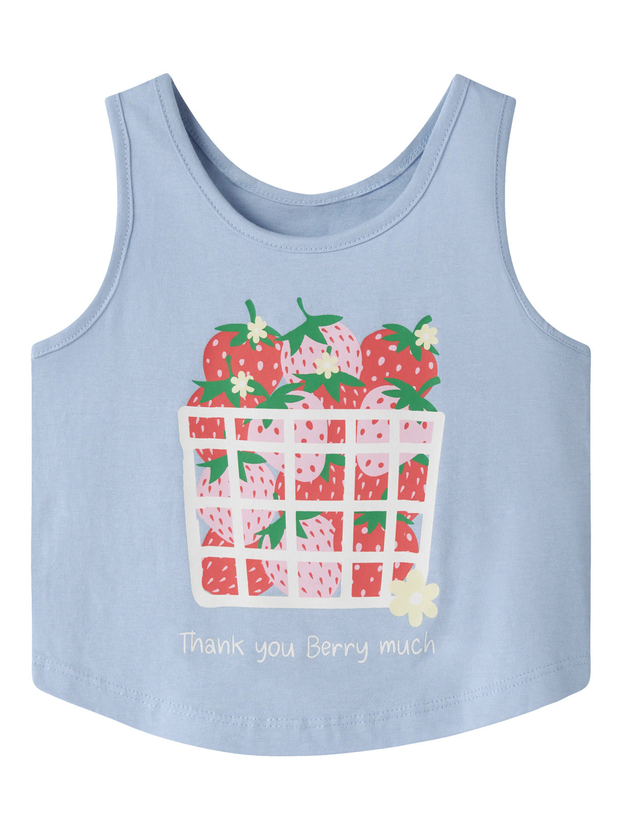 Chambray Blue Strawberry Basket Top fra Name it - 13241642