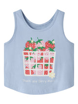 Chambray Blue Strawberry Basket Top fra Name it - 13241642