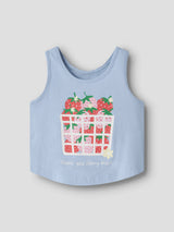 Chambray Blue Strawberry Basket Top fra Name it - 13241642