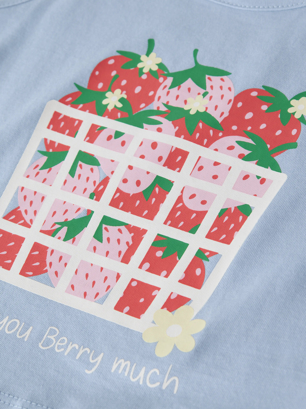 Chambray Blue Strawberry Basket Top fra Name it - 13241642