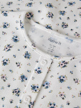 Bright White Pruple Floral Kjole fra Name it - 13241647