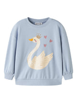 Subdued Blue Swan Princess Sweatshirt fra Name it - 13246331